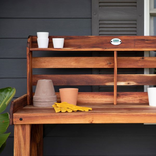 Potting Table/Bench/Serving Bar - Acacia Wood - Image 5