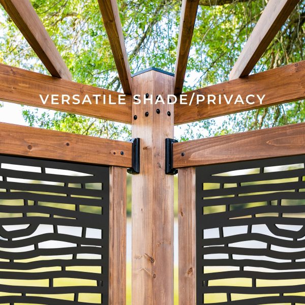 Tuscany Cabana Pergola with Conversation Seating - Bamboo Panels - Image 3