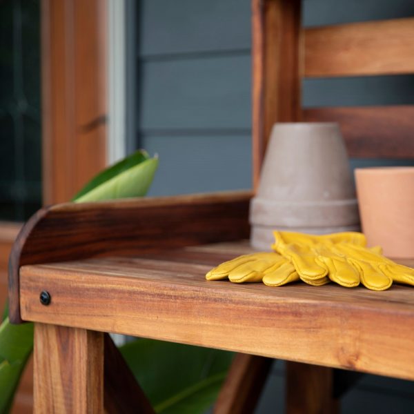 Potting Table/Bench/Serving Bar - Acacia Wood - Image 6