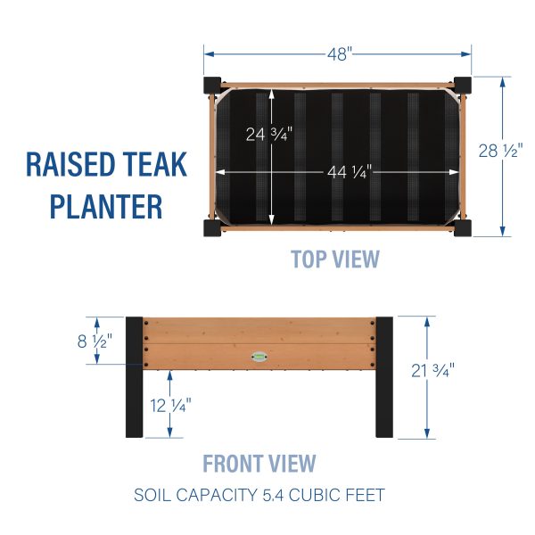 Raised Planter 100% Authentic Teak Wood - Image 3