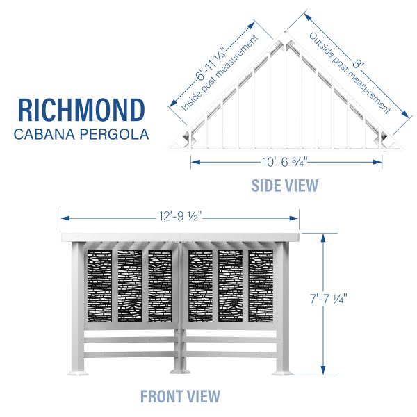 Richmond Modern Steel Cabana Pergola - Image 3