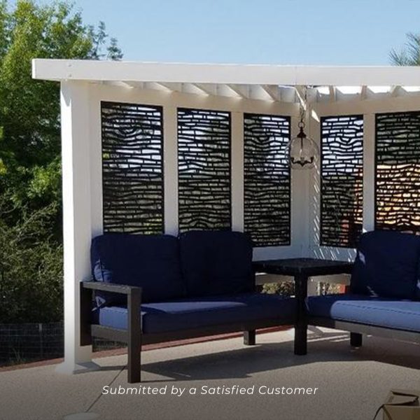 Ridgedale Modern Steel Cabana Pergola with Conversational Seating - Image 8