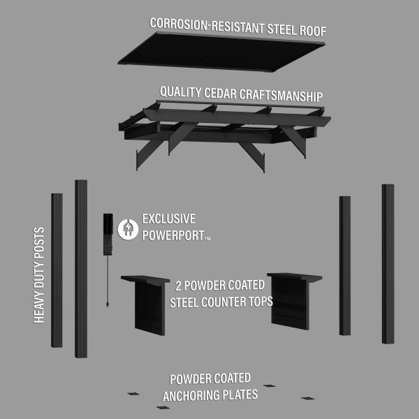 Rockport Steel Grill Gazebo - Image 15