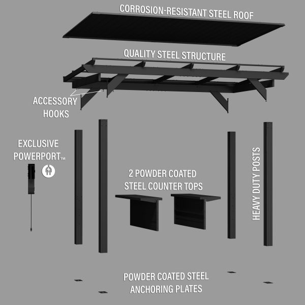 Rockport XL Steel Grill Gazebo - Image 16