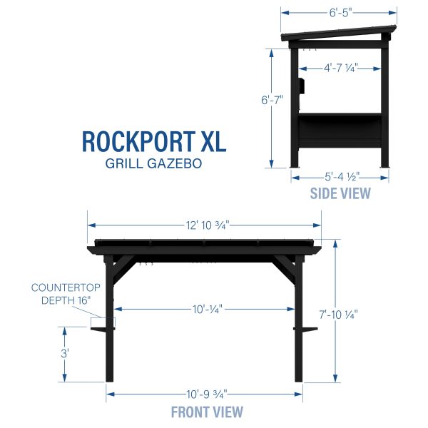 Rockport XL Steel Grill Gazebo - Image 3