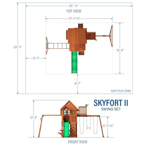 Skyfort II Swing Set - Image 3