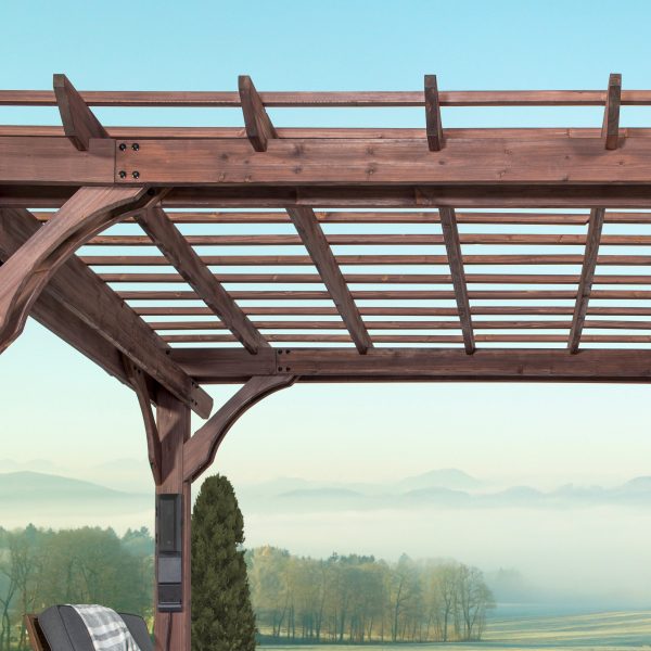 14x10 Somerville Pergola - Walnut Stain - Image 6