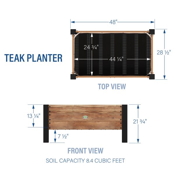 Planter 100% Authentic Teak Wood - Image 3