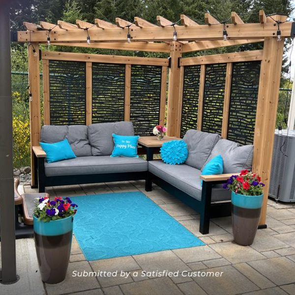 Tuscany Cabana Pergola with Conversation Seating - Bamboo Panels - Image 8