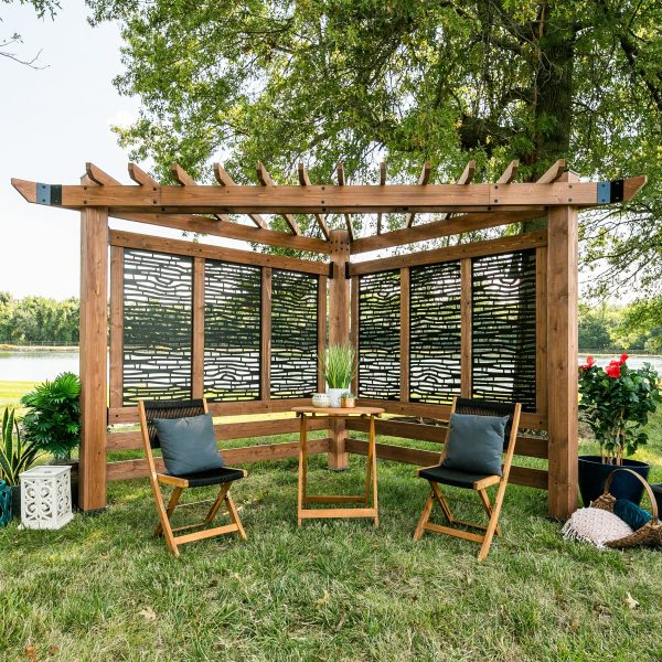 Verona Cabana Pergola-Bamboo Panels