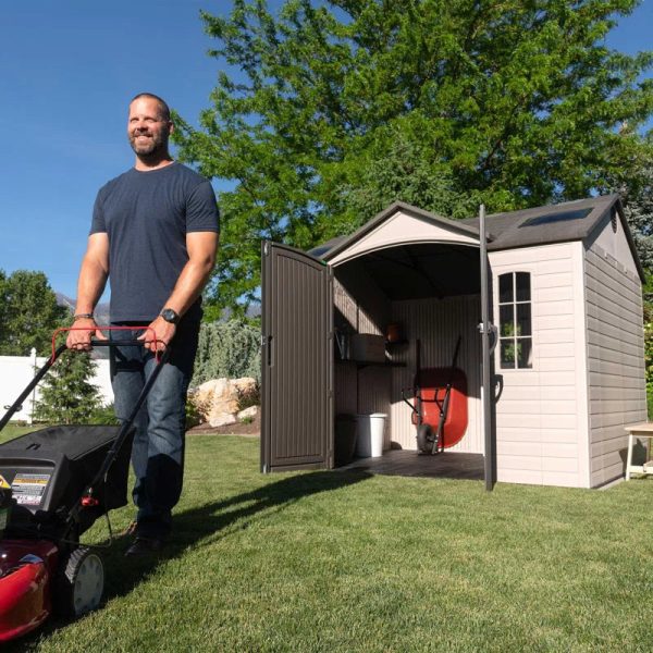 10 Ft. X 8 Ft. High-Density Polyethylene (Plastic) Outdoor Storage Shed with Steel-Reinforced Construction