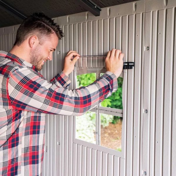 8 Ft. X 12.5 Ft. High-Density Polyethylene (Plastic) Outdoor Storage Shed with Steel-Reinforced Construction