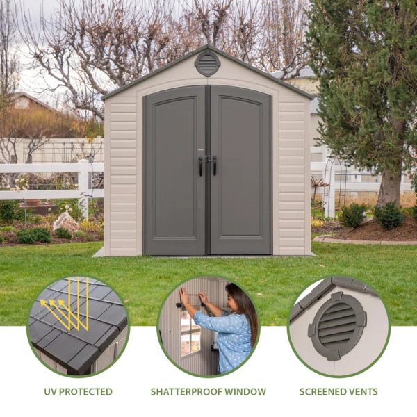 High-Density Polyethylene (Plastic) Steel Reinforced Outdoor Storage Shed