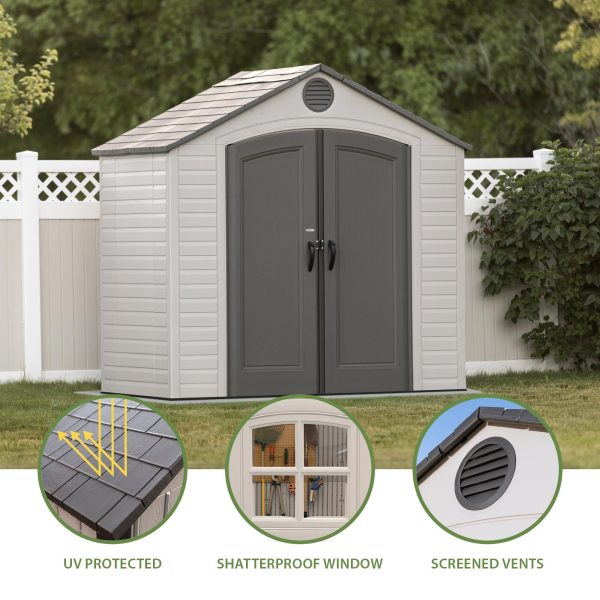 Lifetime 8 Ft. x 5 Ft. Outdoor Storage Shed - Image 28