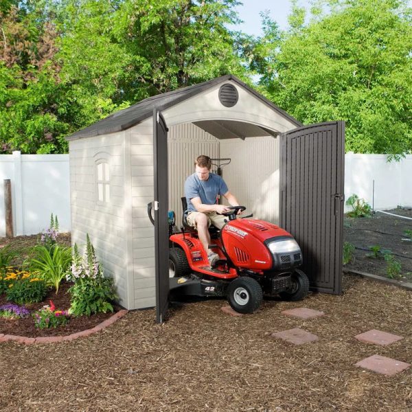 8 Ft. X 7.5 Ft. High-Density Polyethylene (Plastic) Outdoor Storage Shed with Steel-Reinforced Construction