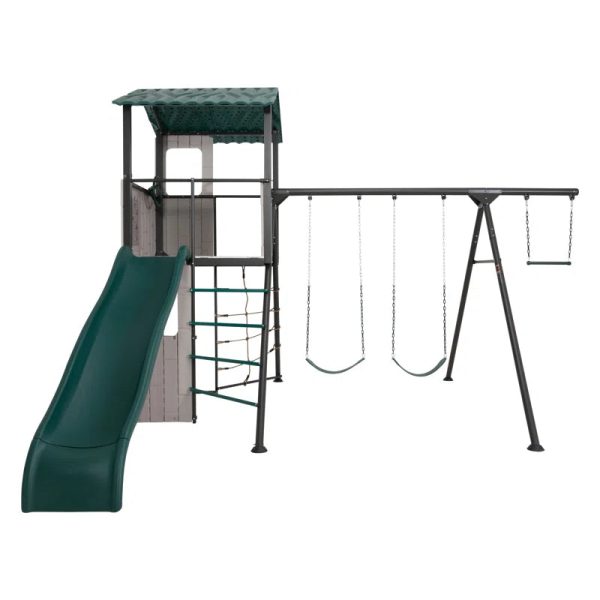 Adventure  Powder Coated Steel Swing Set with 2 Swing(S) , 1 Slide(S)