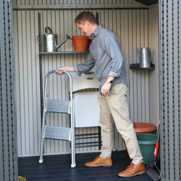 7 Ft. X 4.5 Ft. High-Density Polyethylene (Plastic) Outdoor Storage Shed with Steel-Reinforced Construction