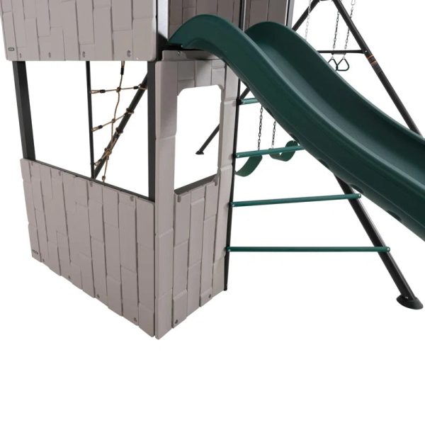 Adventure  Powder Coated Steel Swing Set with 2 Swing(S) , 1 Slide(S)