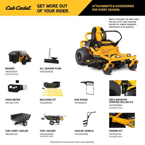 Cub Cadet Ultima ZT1 50 in. Fabricated Deck 23HP V-Twin Kawasaki FR Series Engine Dual Hydro Drive Gas Zero Turn Riding Lawn Mower - Image 3