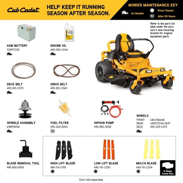 Cub Cadet Ultima ZT1 50 in. Fabricated Deck 23HP V-Twin Kawasaki FR Series Engine Dual Hydro Drive Gas Zero Turn Riding Lawn Mower - Image 4