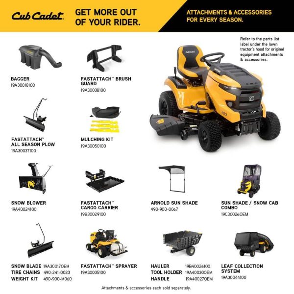 Cub Cadet XT1 Enduro LT 50 in. Fabricated Deck 24 HP V-Twin Kohler 7000 Series Engine Hydrostatic Drive Gas Riding Lawn Tractor - Image 5