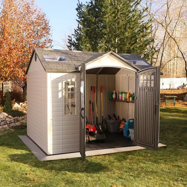 Lifetime 10ft x 8ft Outdoor Storage Shed with Carriage Doors - Image 5