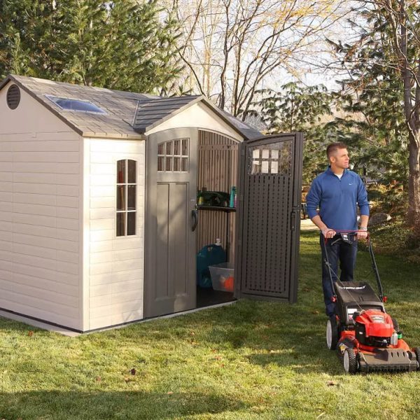 Lifetime 10ft x 8ft Outdoor Storage Shed with Carriage Doors - Image 6