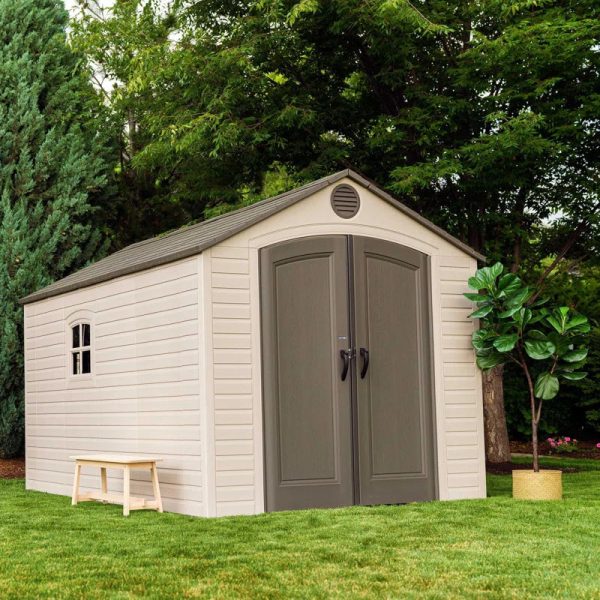 8 Ft. X 12.5 Ft. High-Density Polyethylene (Plastic) Outdoor Storage Shed with Steel-Reinforced Construction