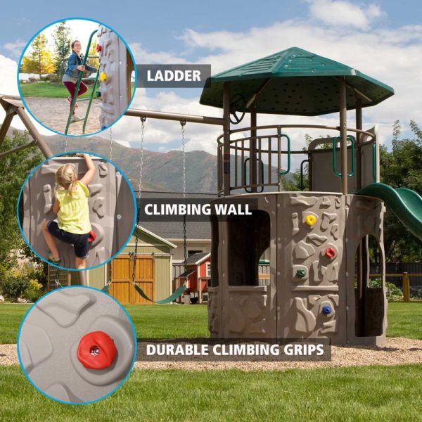 Adventure  Metal Swing Set with 2 Swing(S) , 1 Slide(S)