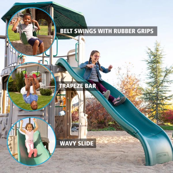 Adventure  Metal Swing Set with 2 Swing(S) , 1 Slide(S)