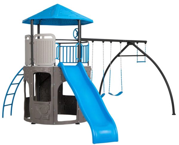 Adventure  Metal Swing Set with 2 Swing(S) , 1 Slide(S)