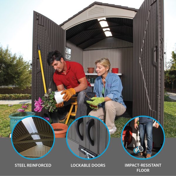 Lifetime 7 Ft. x 7 Ft. Outdoor Storage Shed - Image 4