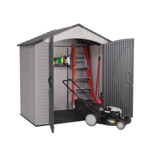 7 Ft. X 4.5 Ft. High-Density Polyethylene (Plastic) Outdoor Storage Shed with Steel-Reinforced Construction