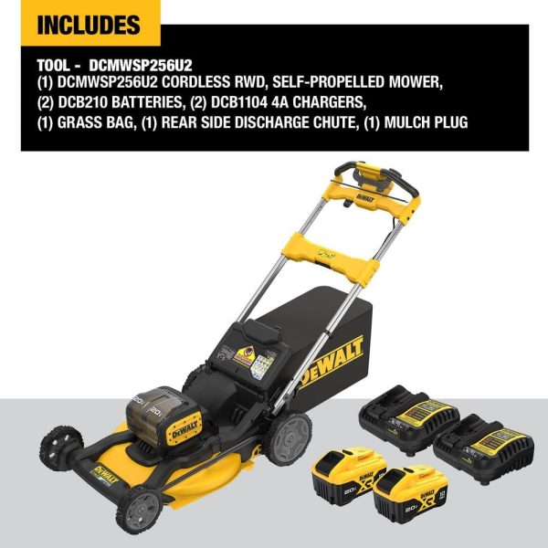 20V MAX 21 in. Brushless Cordless Battery Powered Self Propelled Lawn Mower Kit with (2) 10 Ah Batteries & Chargers - Image 2