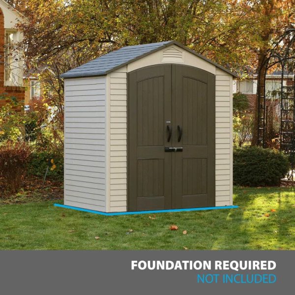 7 Ft. X 4.5 Ft. High-Density Polyethylene (Plastic) Outdoor Storage Shed with Steel-Reinforced Construction