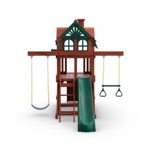 Five Star II Space Saver Swing Set with Wood Roof