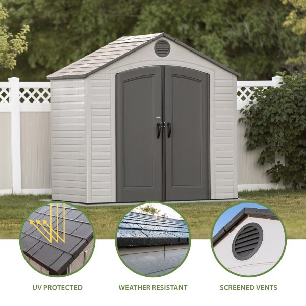 Lifetime 8 Ft. x 5 Ft. Outdoor Storage Shed - Image 3