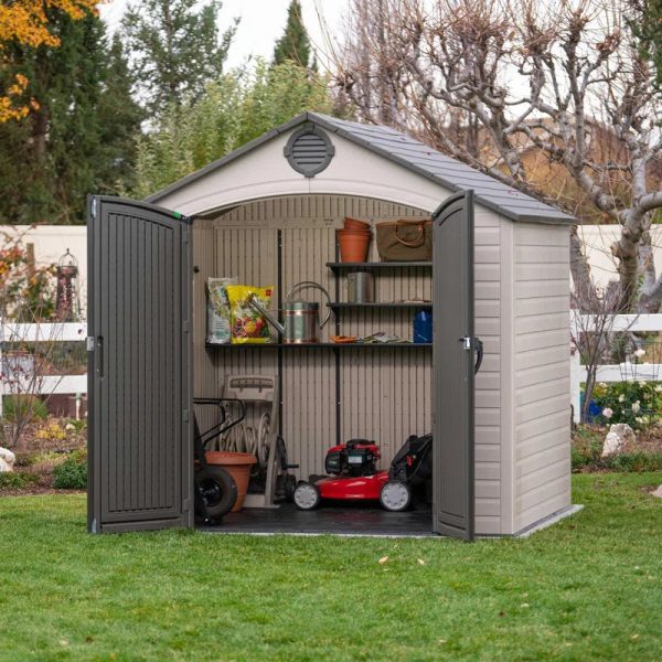 High-Density Polyethylene (Plastic) Steel Reinforced Outdoor Storage Shed