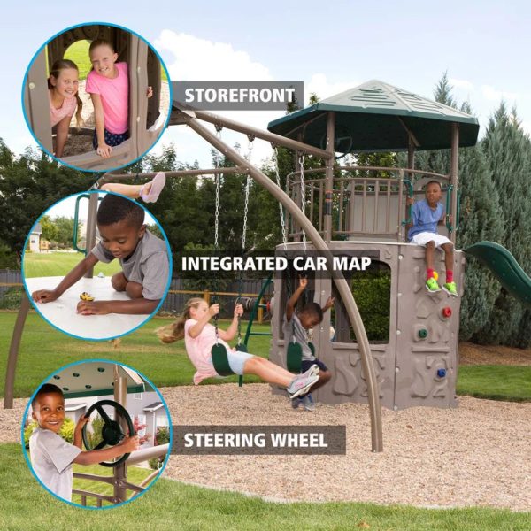 Adventure  Metal Swing Set with 2 Swing(S) , 1 Slide(S)