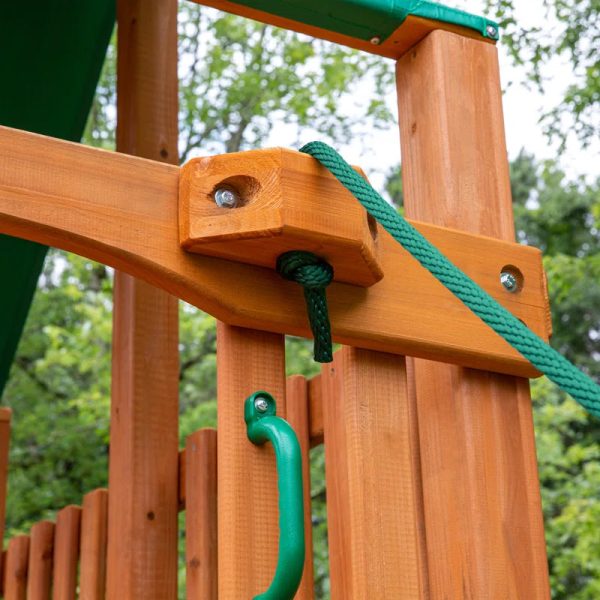 Pioneer Peak Swing Set with Clatter Bridge and Tire Swing