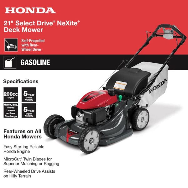 21 in. Nexite Variable Speed 4-in-1 Gas Walk Behind Self-Propelled Mower with Select Drive Control - Image 3