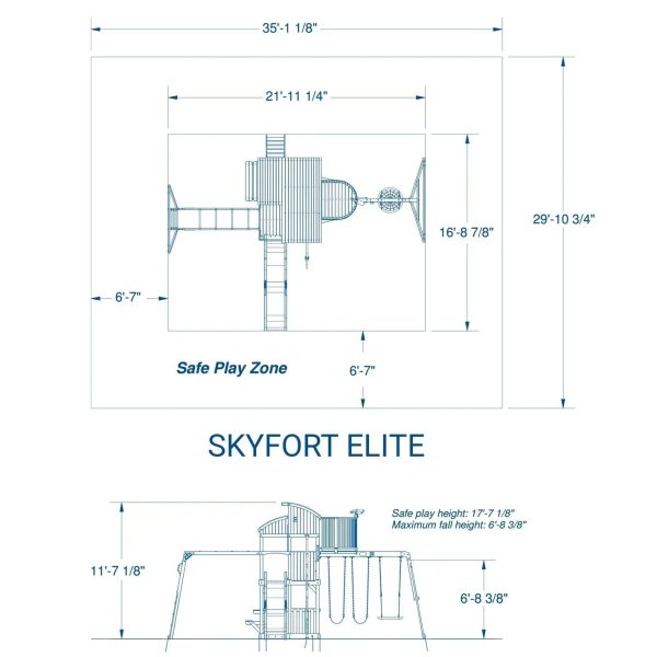 Skyfort Elite Wooden Swing Set - Image 14