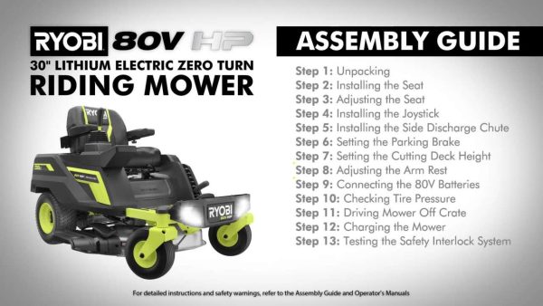 80V HP Brushless 30 in. Battery Electric Cordless Zero Turn Riding Mower with (2) 80V 10 Ah Batteries and Charger - Image 4