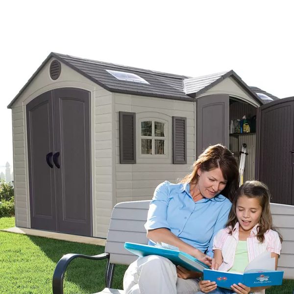 Lifetime 15′ x 8′ Dual-Entry Outdoor Storage Shed