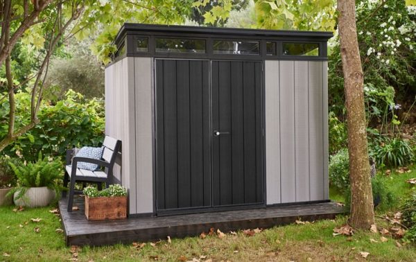 Keter Artisan 9×7 Foot Large Outdoor Shed with Floor with Modern Design for Patio Furniture - Image 2