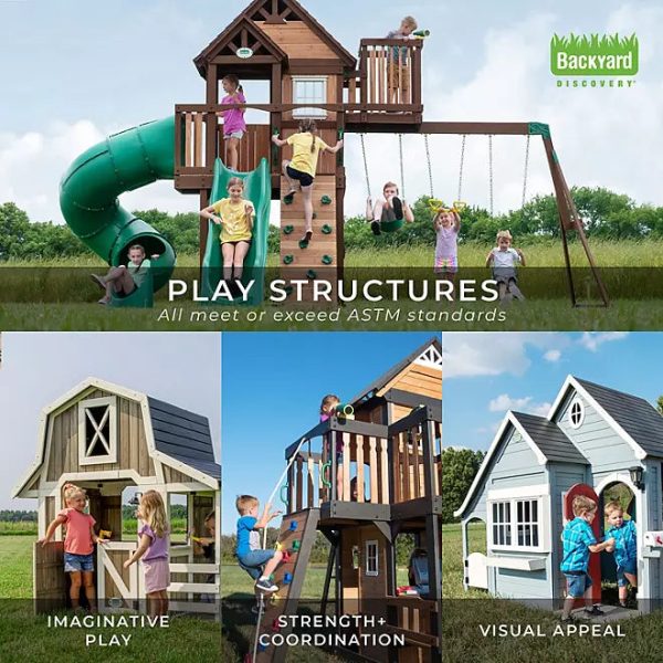 Backyard Discovery Skyfort II Cedar Swing Set/PlaySet - Image 5