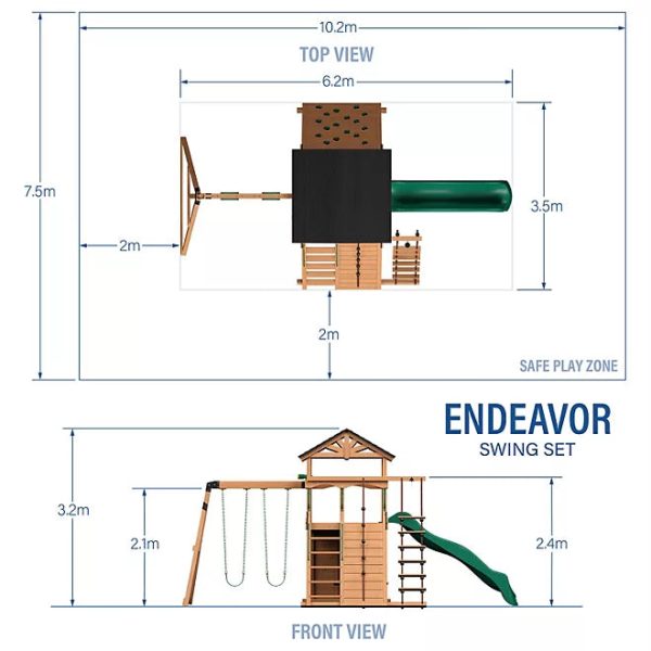 Backyard Discovery Endeavor Cedar Swing Set - Image 7