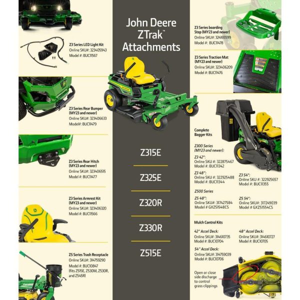 John Deere Z320R 42 in. 21.5 HP Dual Hydrostatic Gas V-Twin Zero Turn Riding Lawn Mower - Image 4