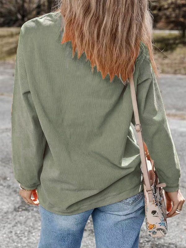 Casual and Comfortable Loose Round Neck Long Sleeve Sweatshirt - Image 10