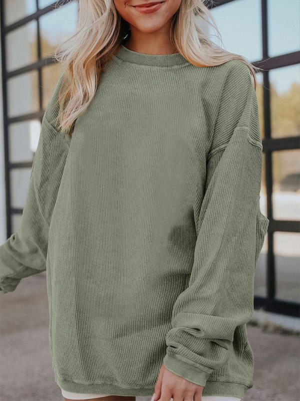 Casual and Comfortable Loose Round Neck Long Sleeve Sweatshirt - Image 2